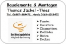 Bauelemente & Montagen Thomas Jäckel-Thies